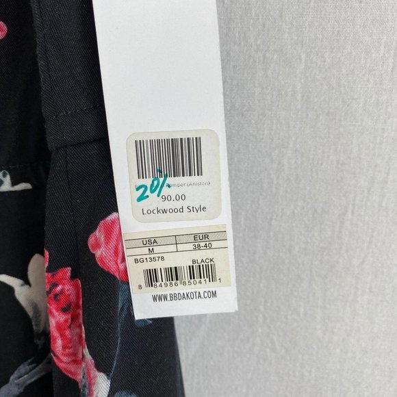 BB DAKOTA Black Floral Romper NWT - Picture 6 of 9